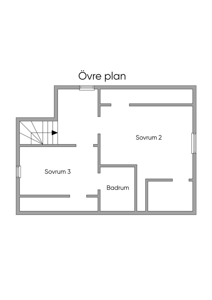 Planlösning övre plan