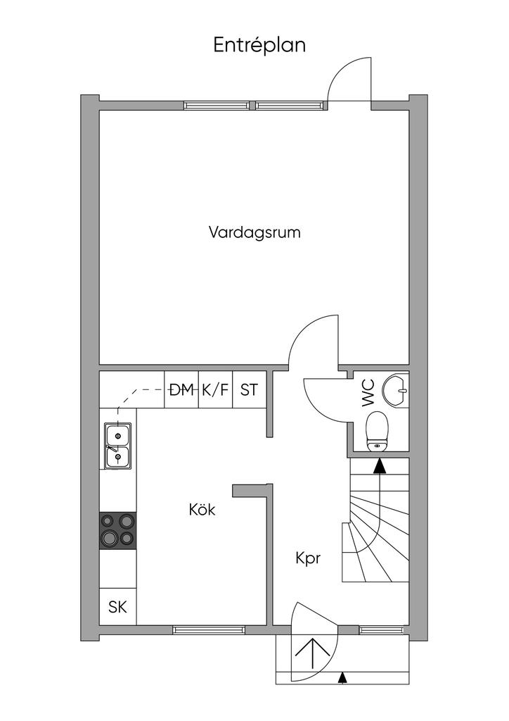 Planlösning entréplan.