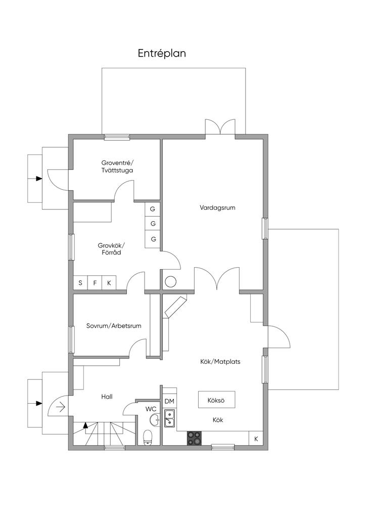 Planlösning Entréplan 2D
