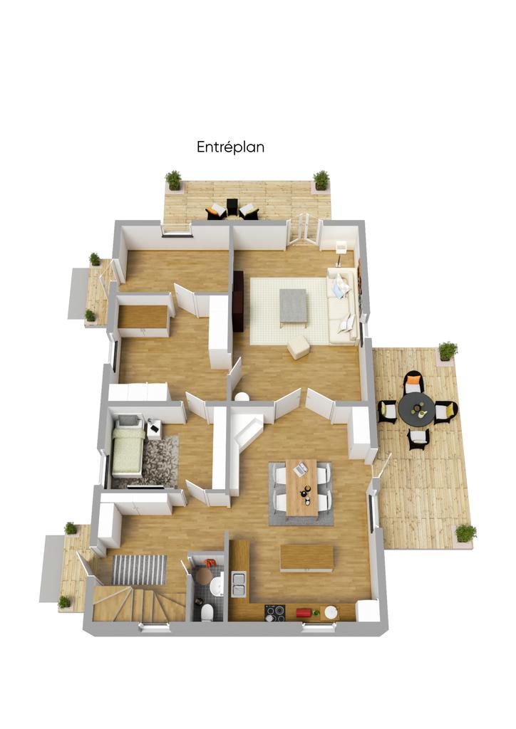 Planlösning Entréplan 3D