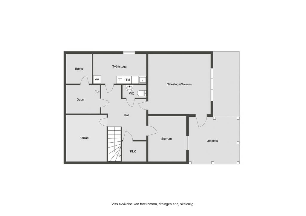 Planlösning sutterängplan