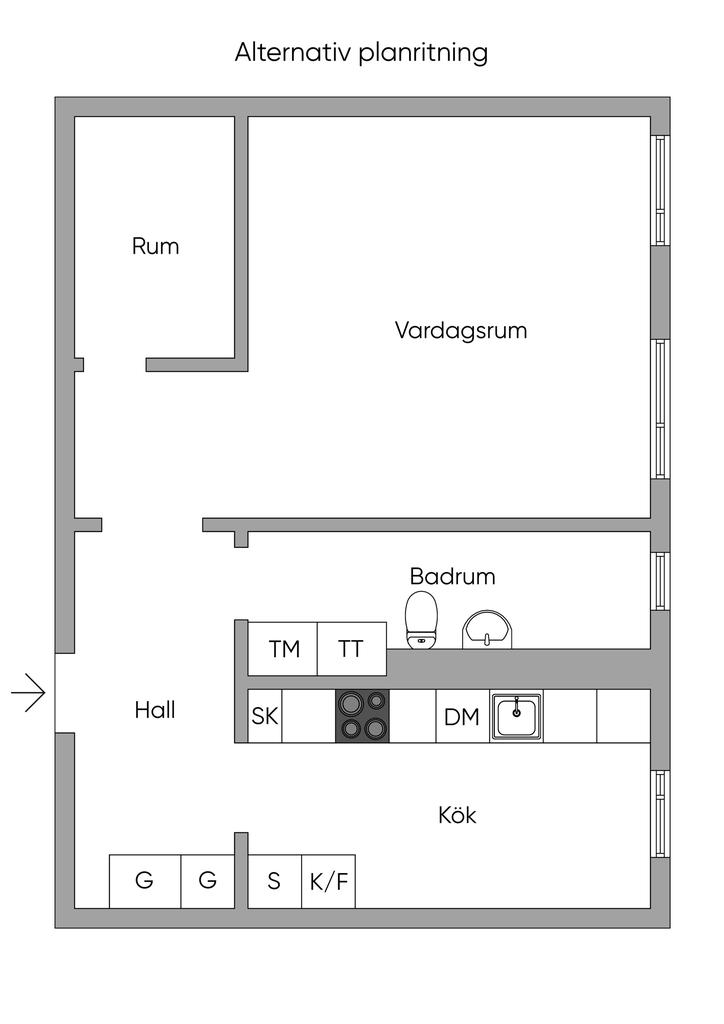 Alternativ planlösning.