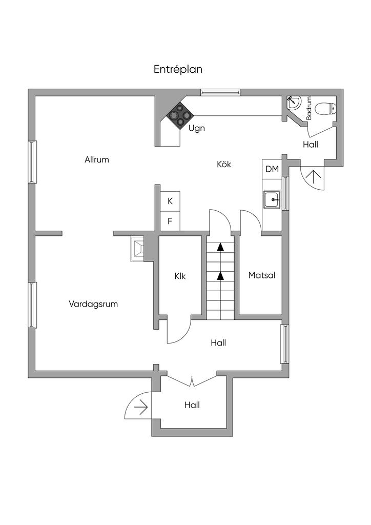 Planritning bottenplan