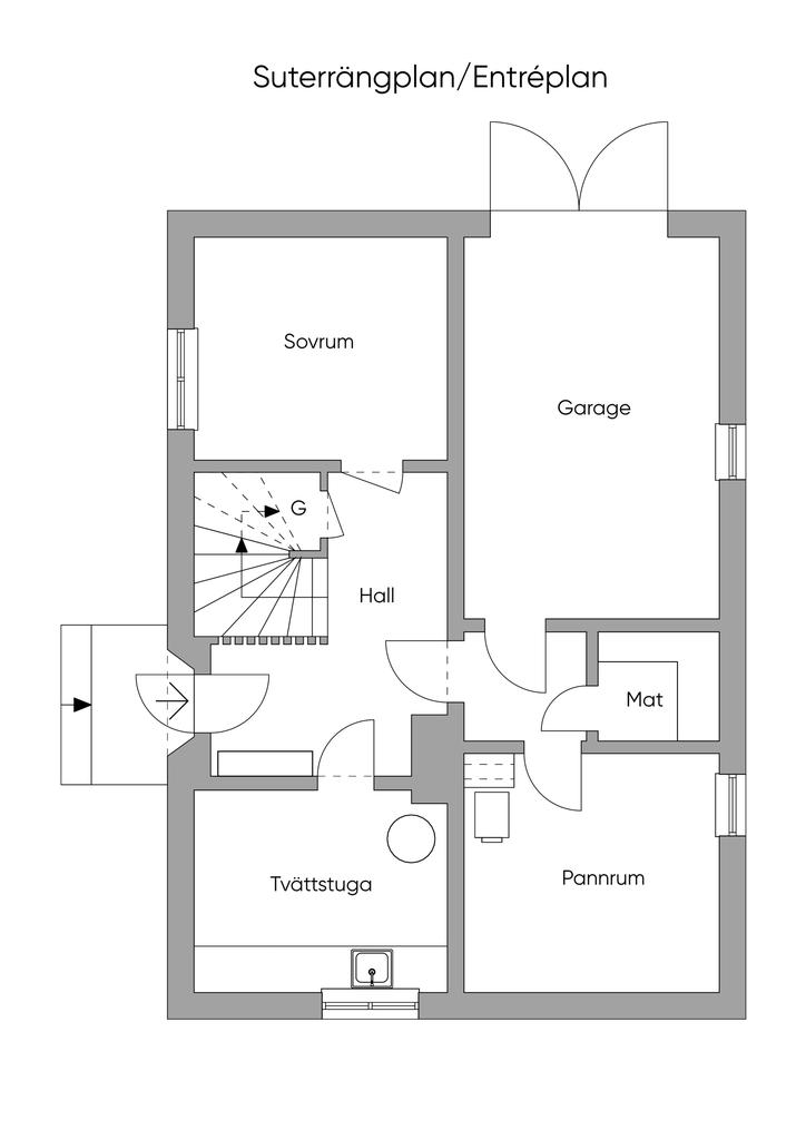 Suterräng/entréplan