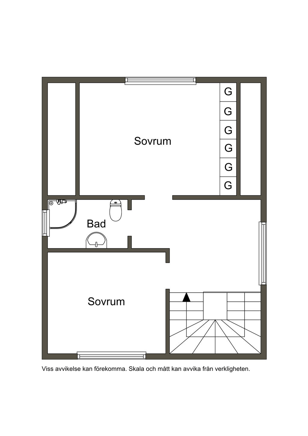 Planlösning övre plan