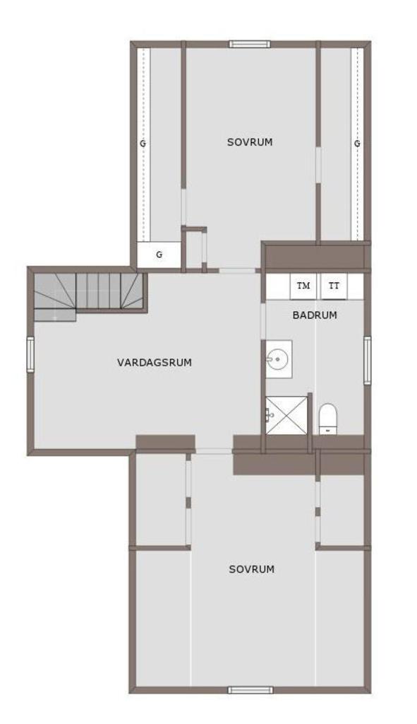 Övre plan bostadshus