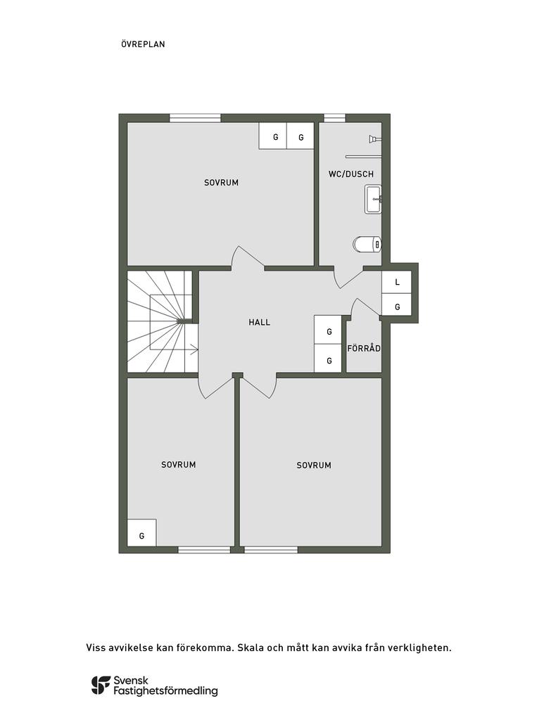 Planlösning övre plan
