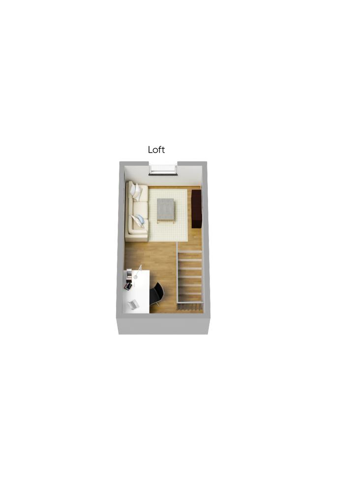 Planlösning loft 3D
