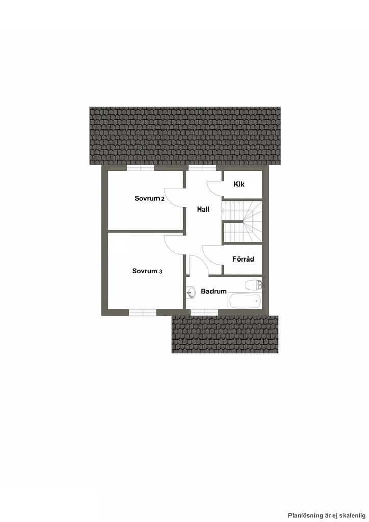 Planlösning övre plan