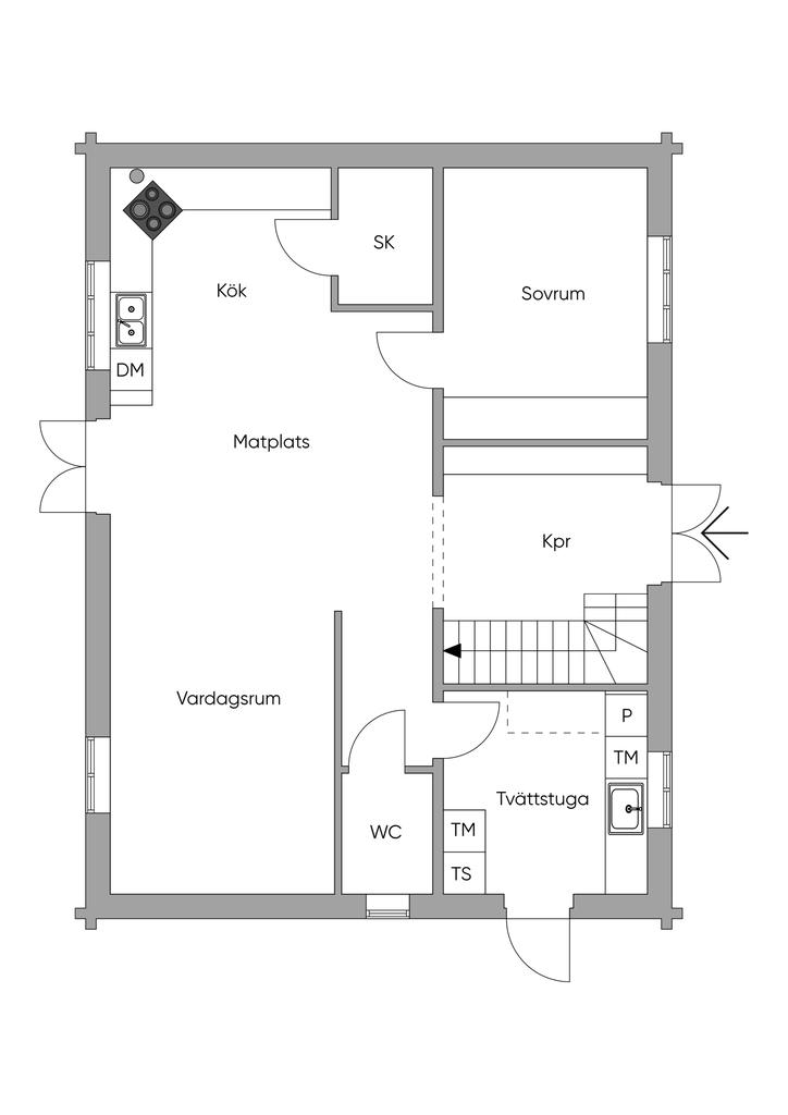 Planritning Entréplan
