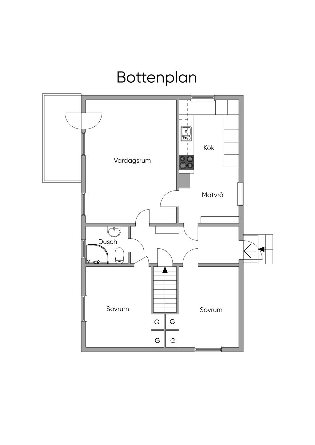Planlösning entréplan