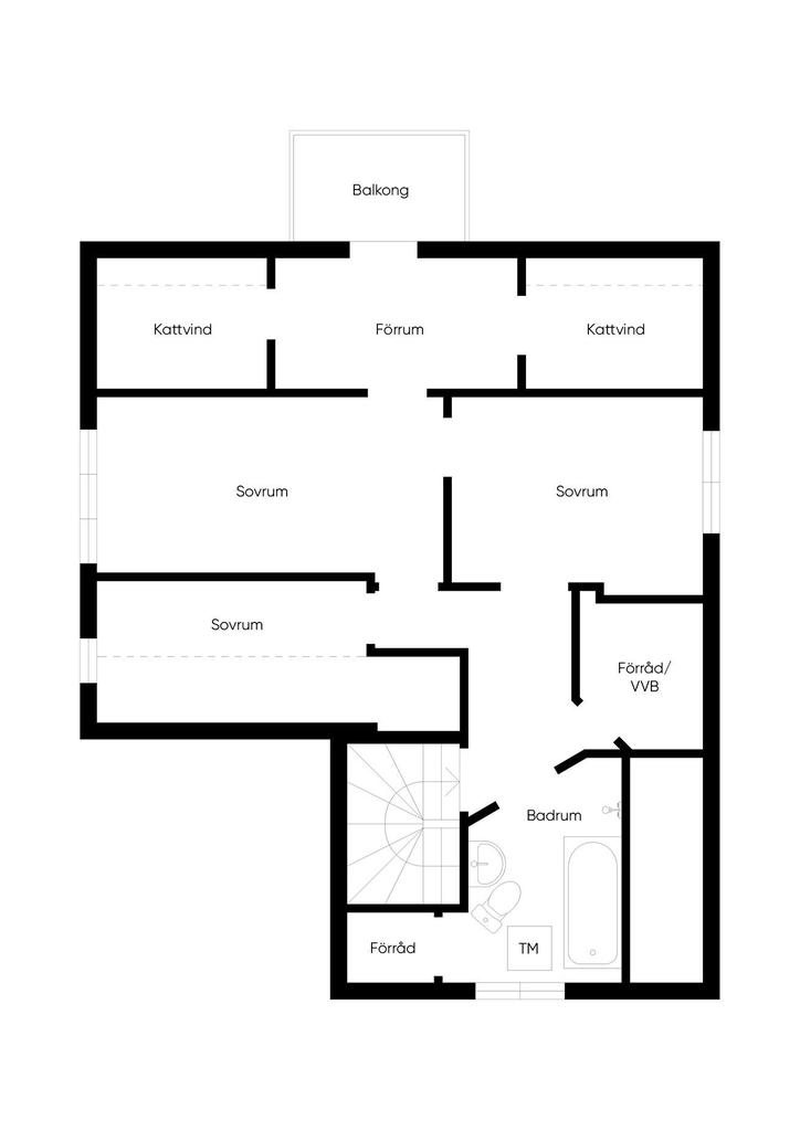 Planlösning övre plan
