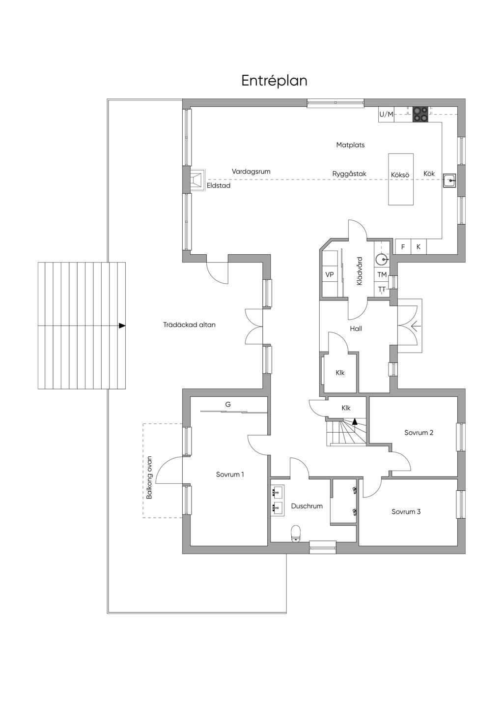 Planritning Entréplan