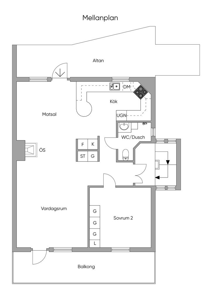 Planlösning mellanplan