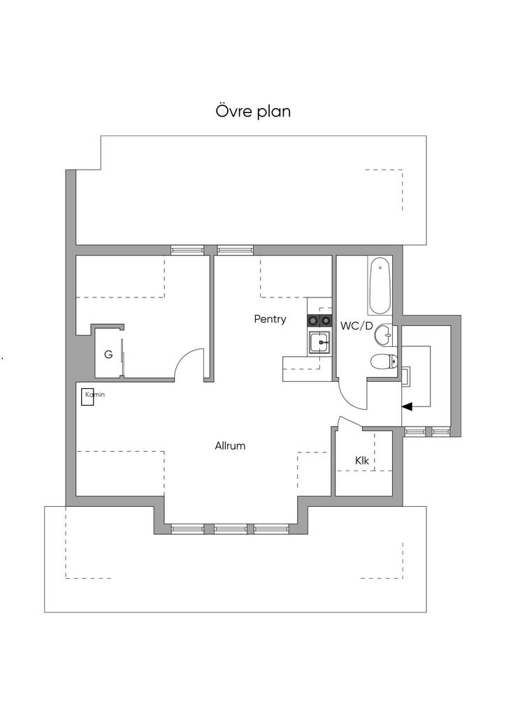 Planlösning övre plan