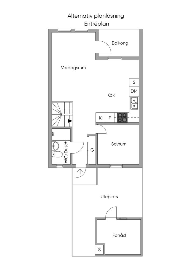 Alternativ Planlösning Entréplan 2D