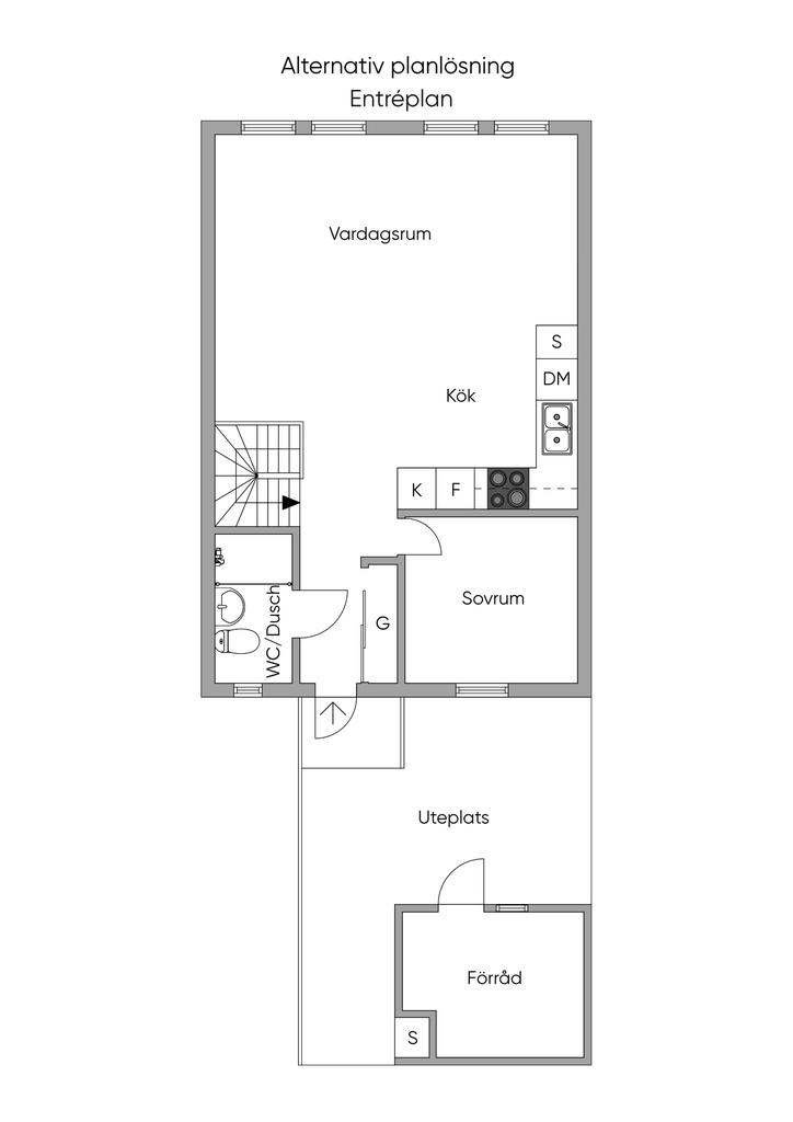 Alternativ Planlösning Entréplan 2D