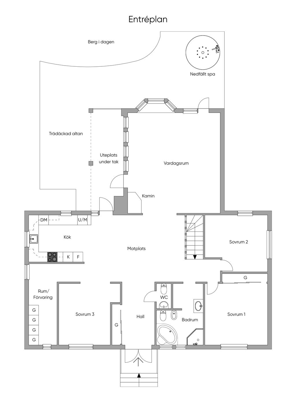 Planritning Entréplan