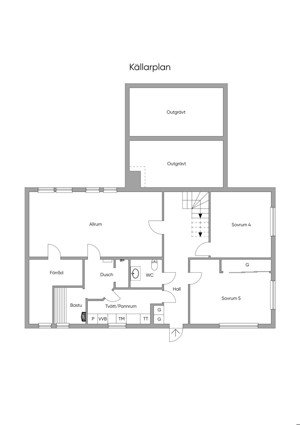 Planritning Källarplan