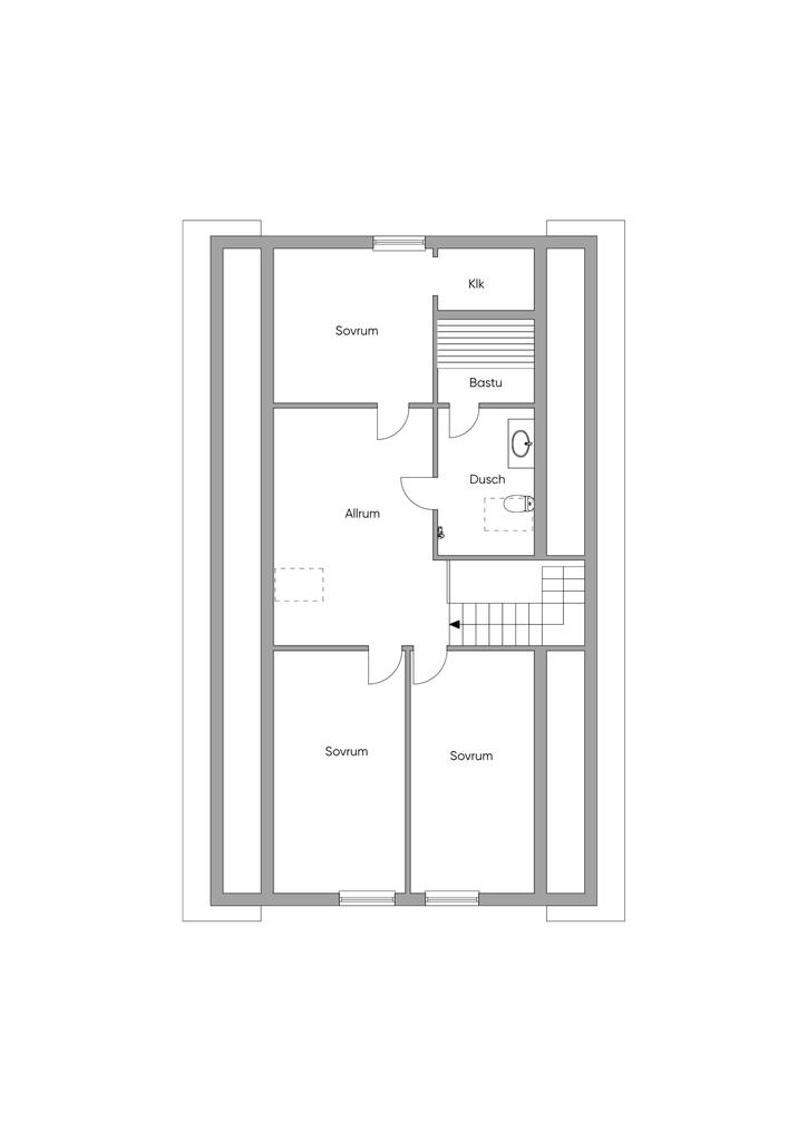 Planritning Övre plan