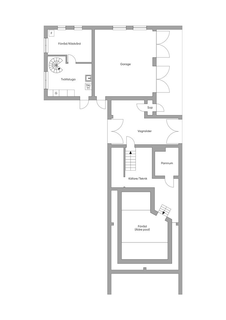 Planlösning Källar/Souterrängplan