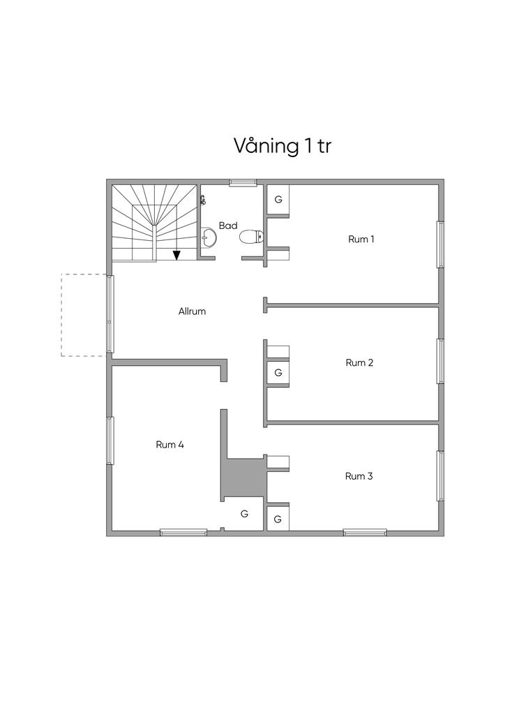 Planlösning övre plan