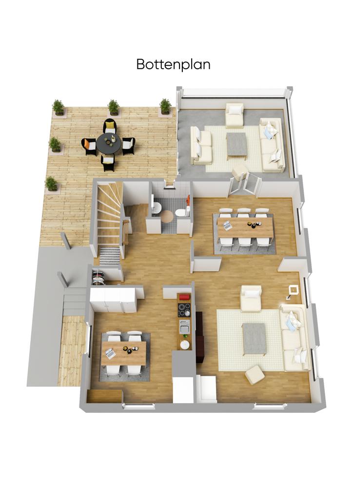 Planlösning entréplan 3D