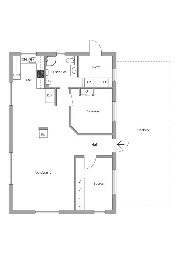 Planlösning huvudbyggnad