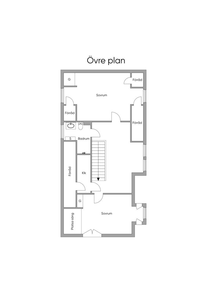 Planlösning övre plan