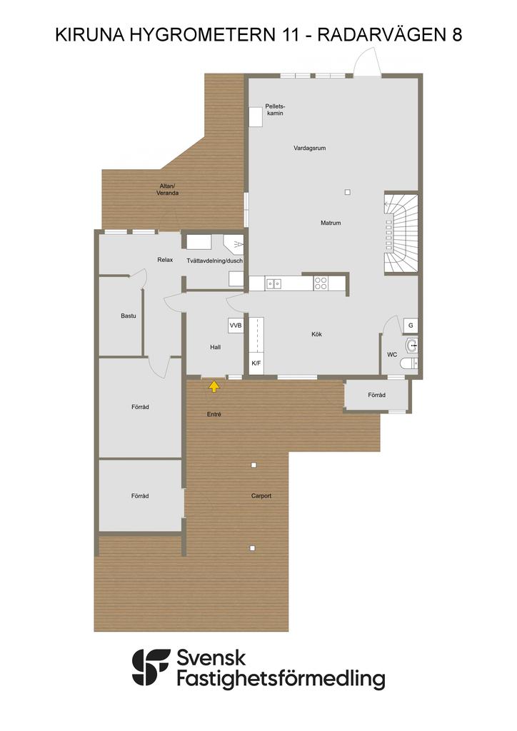 KIRUNA HYGROMETERN 11 - RADARVÄGEN 8 - 2D RITNING - ENTRÉPLAN