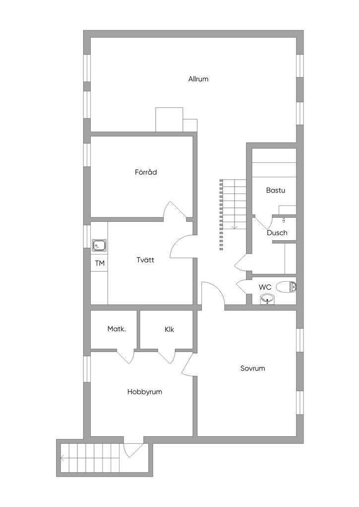 Planlösning källarplan