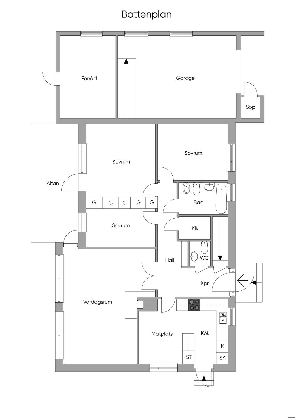 Planlösning entréplan