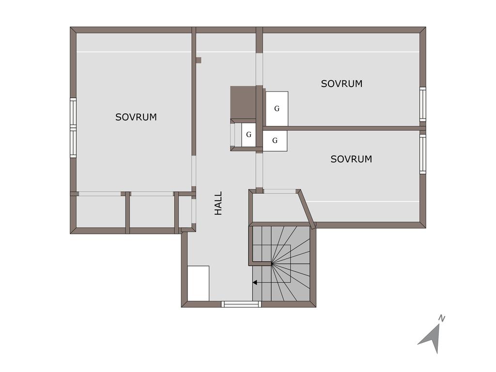 Planlösning - Övre plan