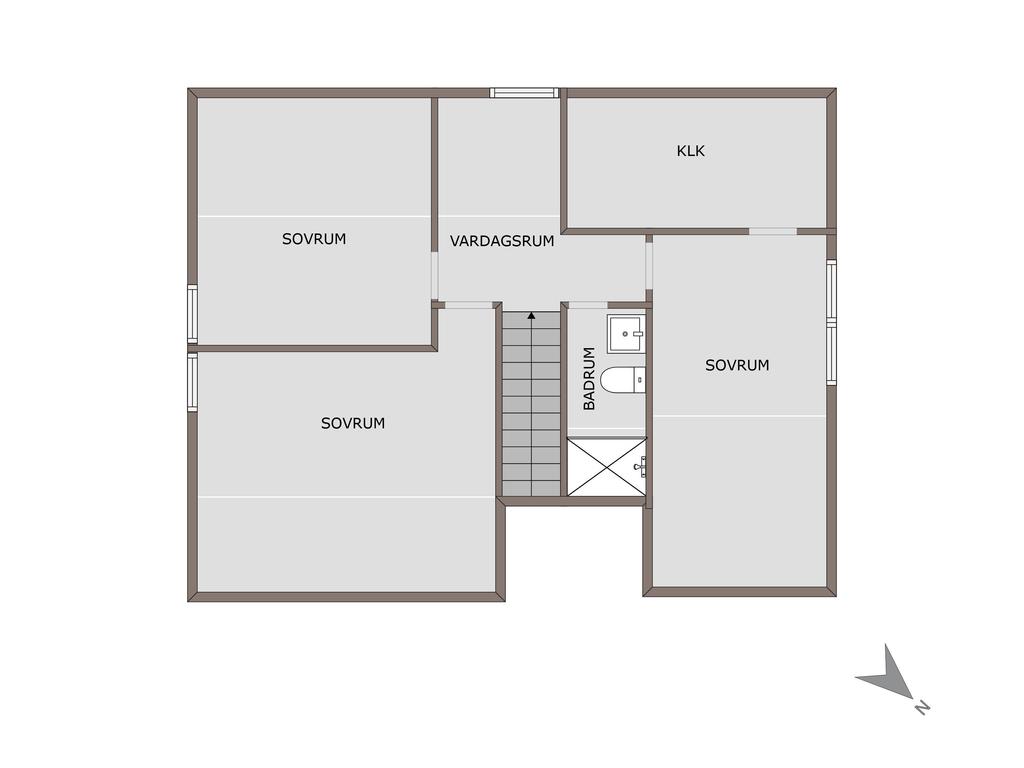 Planlösning övre plan