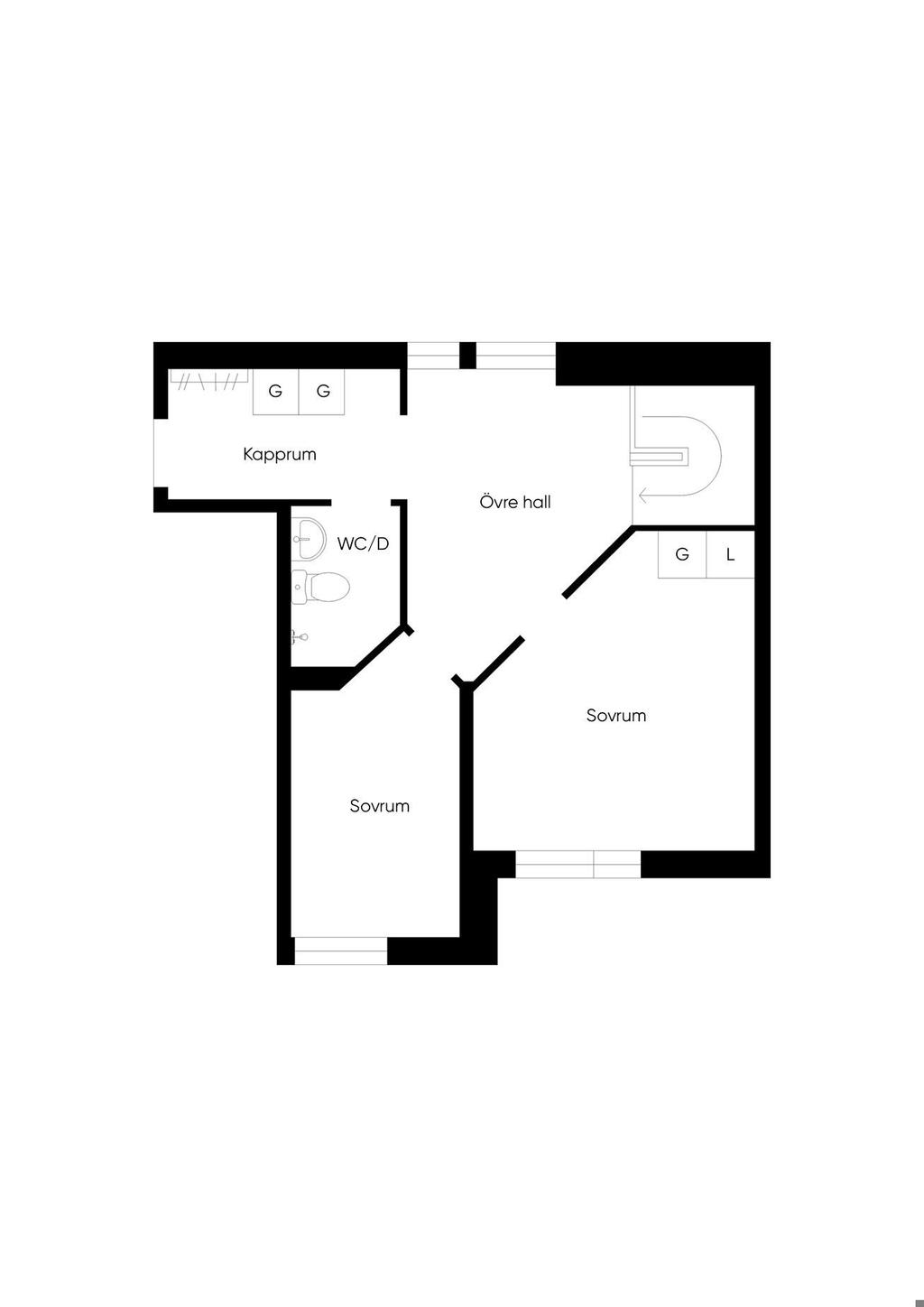 Övre plan (egen ingång)