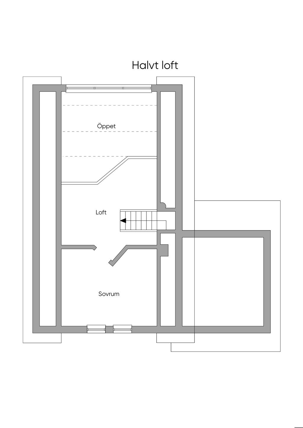 Planlösning Loft 2D