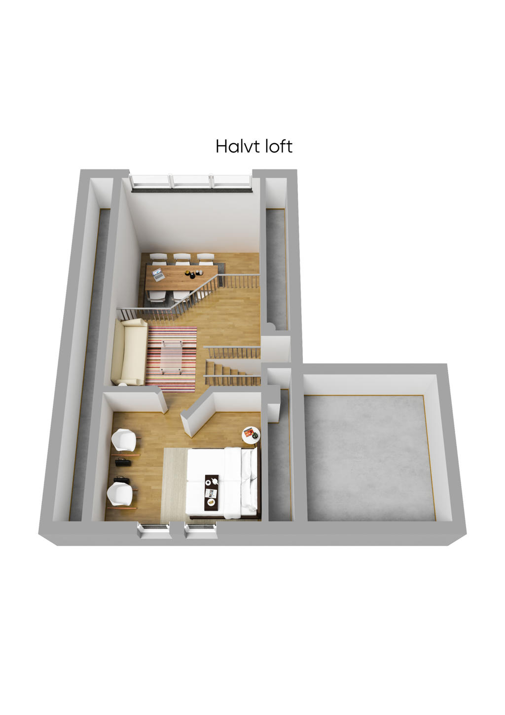Planlösning Loft 3D