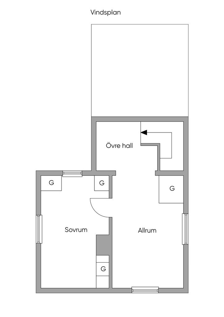 Planlösning övre plan
