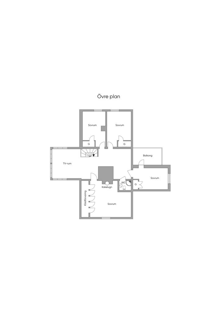 Planlösning övre plan