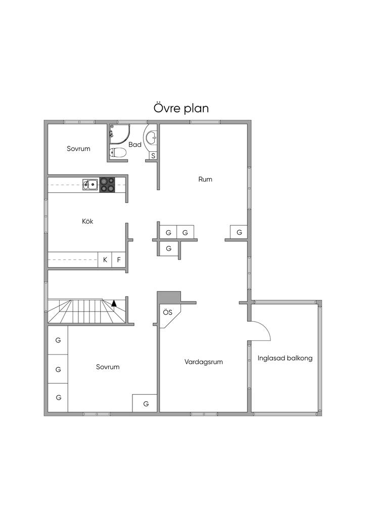 Planlösning övre plan