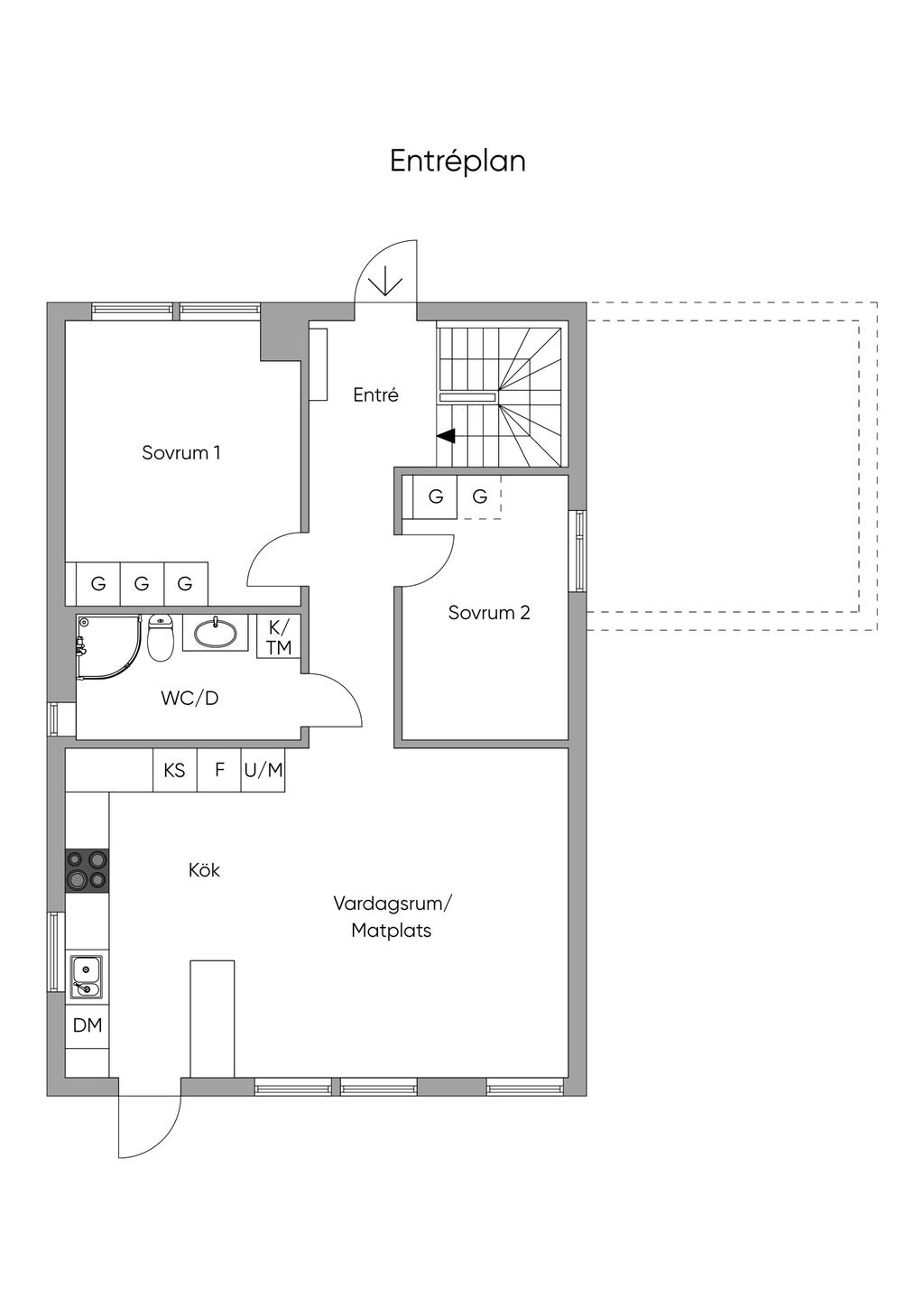 Planritning Entréplan