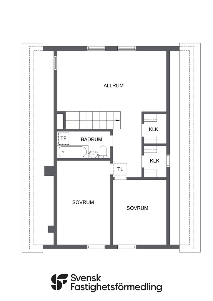 Planritning Övre plan