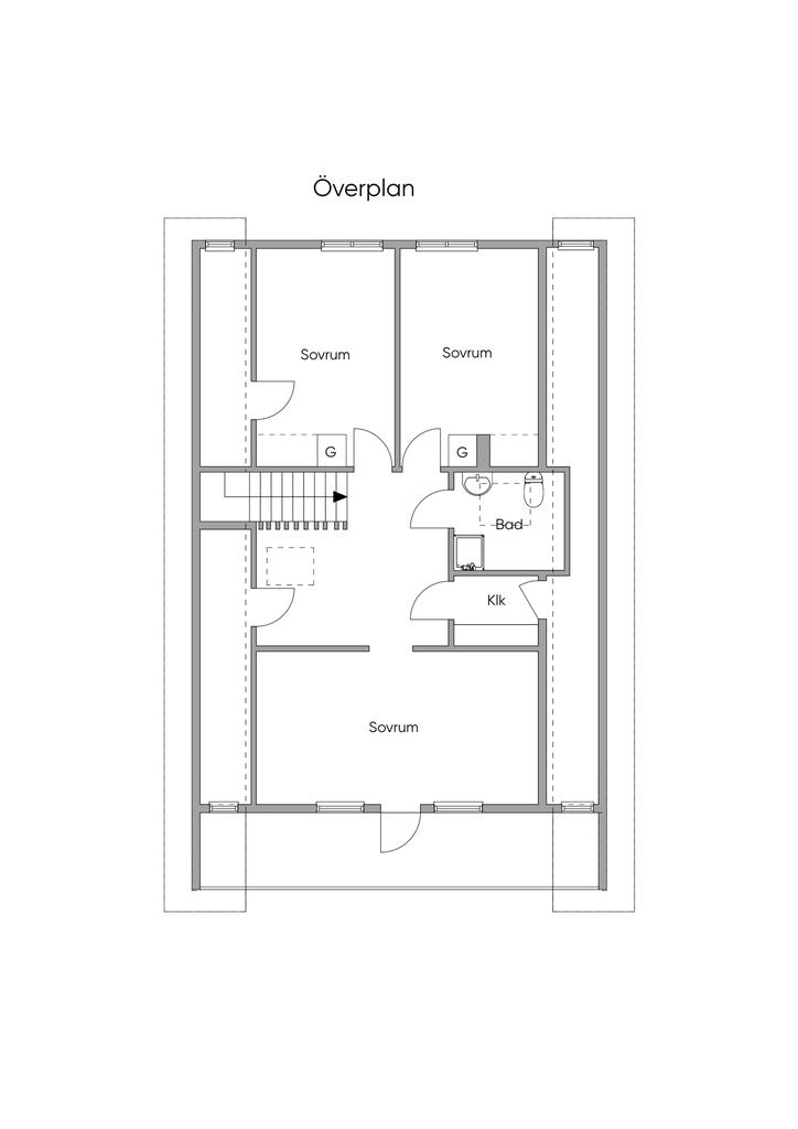Planlösning övre plan