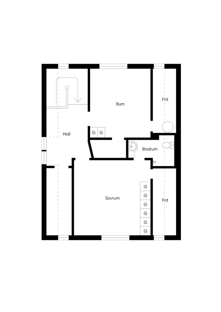 Planritning övre plan