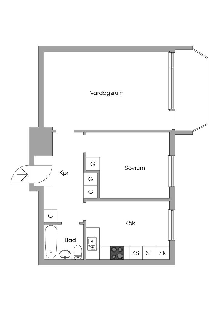 Planlösning.