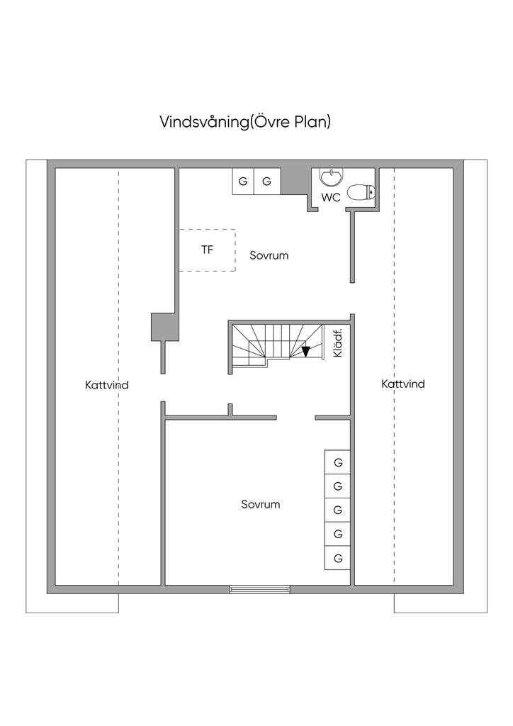 Planskiss Vindsvåning 2D