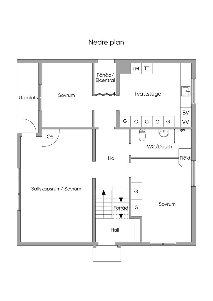 Planskiss Nedre Plan 2D