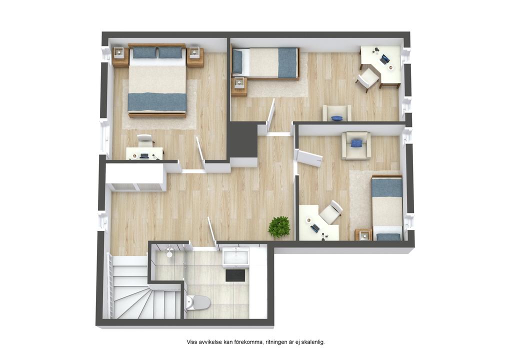 Planlösning övre plan