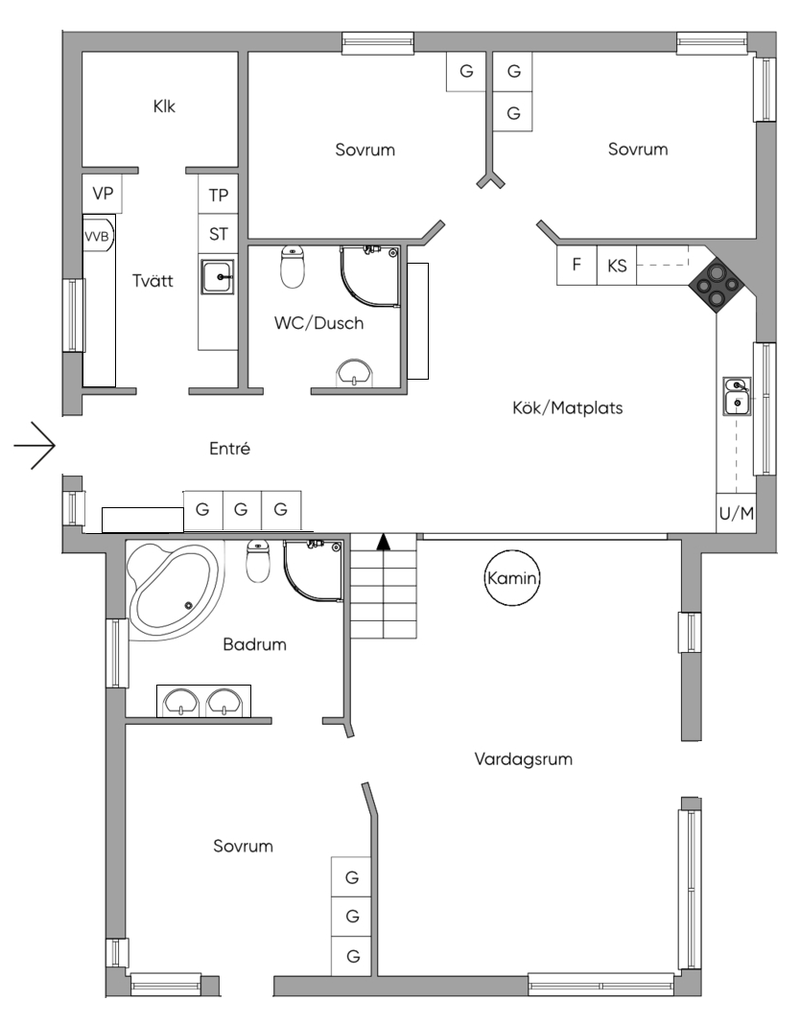 Planlösning Hus