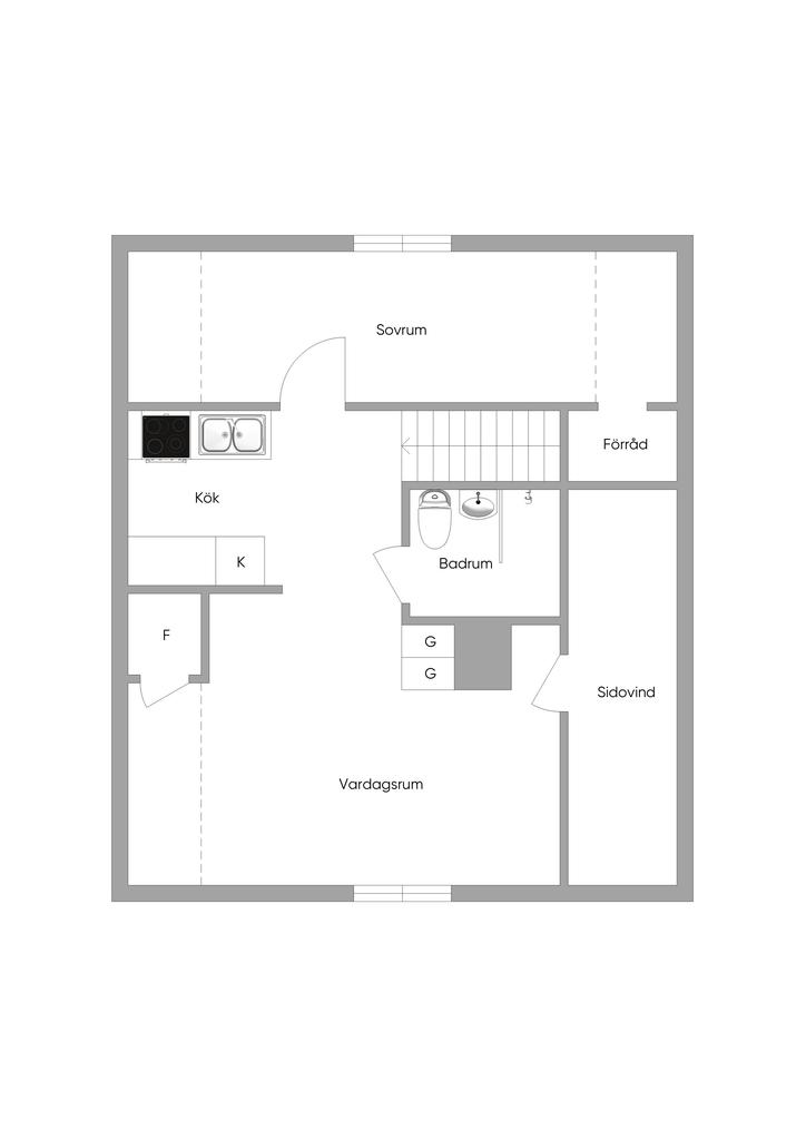 Planlösning Övreplan